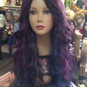 New Purple Rainbow 24 inch Lace Front Wig